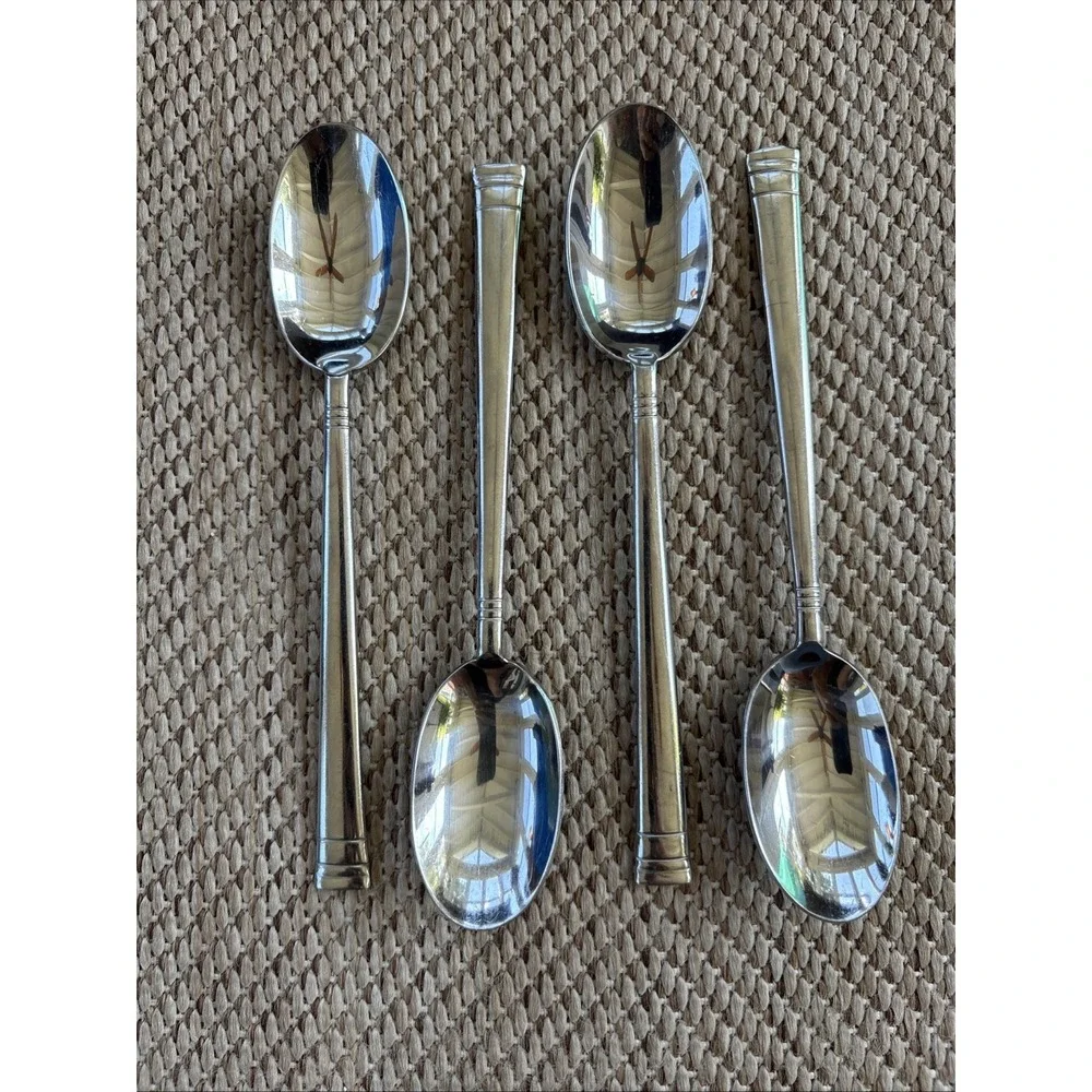 Oneida Sunnybrook Stainless Set of 4 Oval Soup Spoons Flatware